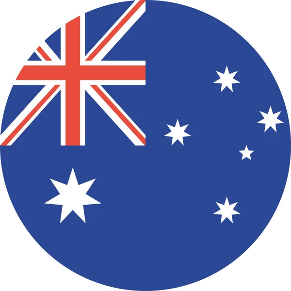 Avustralyalı Avustralyalı Düz Stil Ikonu — Stok Vektör