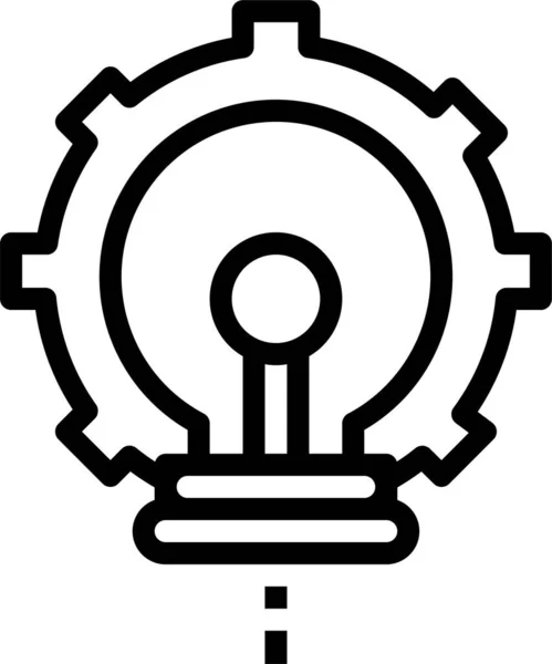 Bulb Development Idea Icon Outline Style — Stock Vector