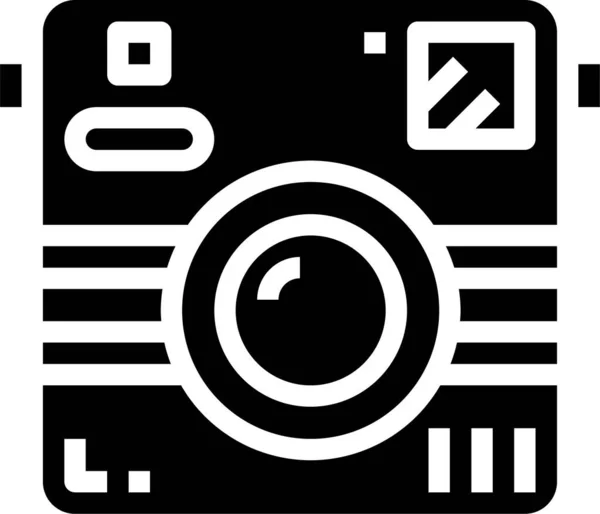 Camera Photo Photography Icon Solid Style — Stock Vector