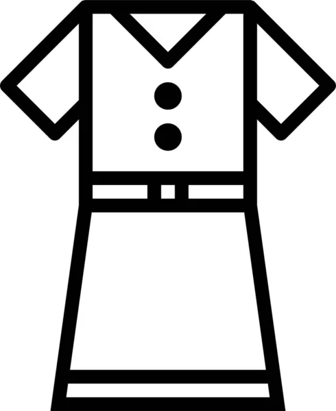 Значок Сукні Одягу Стилі Контур — стоковий вектор