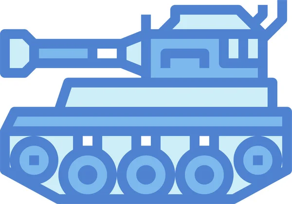 Ikone Des Militärischen Panzertransports — Stockvektor