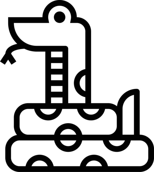Икона Змеи Кобры Животных Стиле Наброска — стоковый вектор