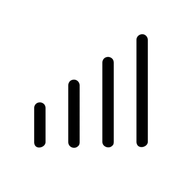 Icône Signal Téléphonique Complet Dans Style Contour — Image vectorielle