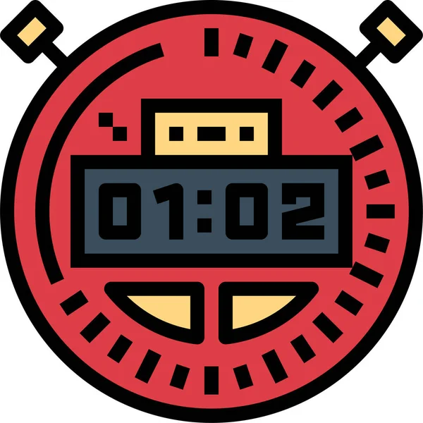 Interface Stopwatch Tijd Pictogram Gevulde Outline Stijl — Stockvector