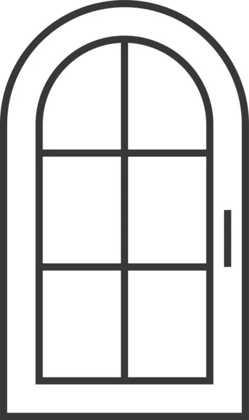 Dekoration Tür Haushalt Ikone Umriss Stil — Stockvektor