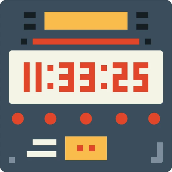 Ajanta Reloj Fecha Icono — Vector de stock