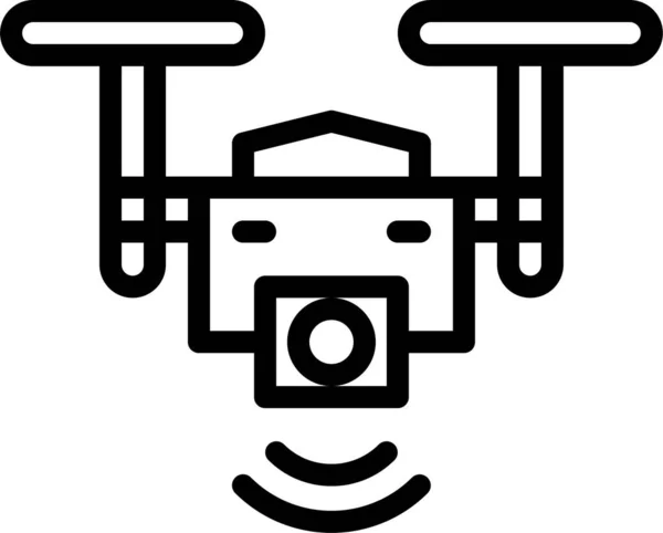 Control Drone Electronics Icon Estilo Esquema — Vector de stock