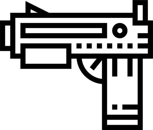 Cazador Crímenes Pistola Icono Recreación Hobby Categoría — Vector de stock