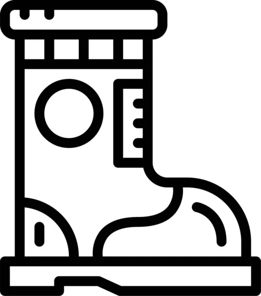 Иконка Моды Ботинка Стиле Наброска — стоковый вектор