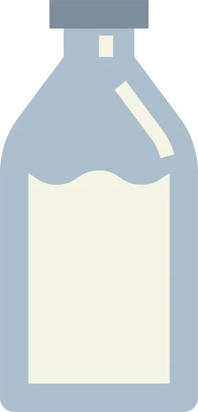 Botella Beber Icono Leche Estilo Plano — Vector de stock