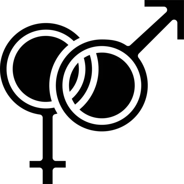 Жіночий Гендерний Чоловічий Значок Категорії Любов Рух — стоковий вектор