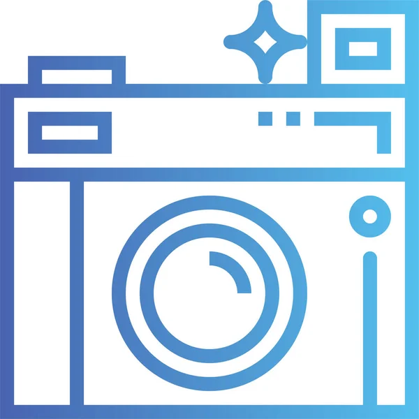 Camera Photo Photograph Icon Outline Style — Stock Vector
