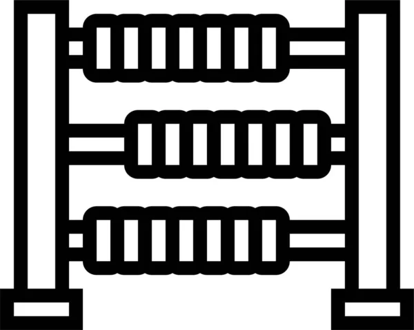 Abacus Обчислити Значок Економіки Контурному Стилі — стоковий вектор