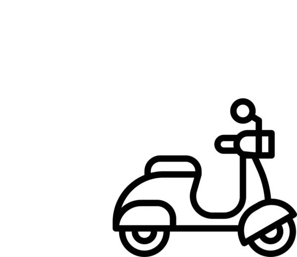 Transport Vehicle Scooter Icon Outline Style — Stock Vector