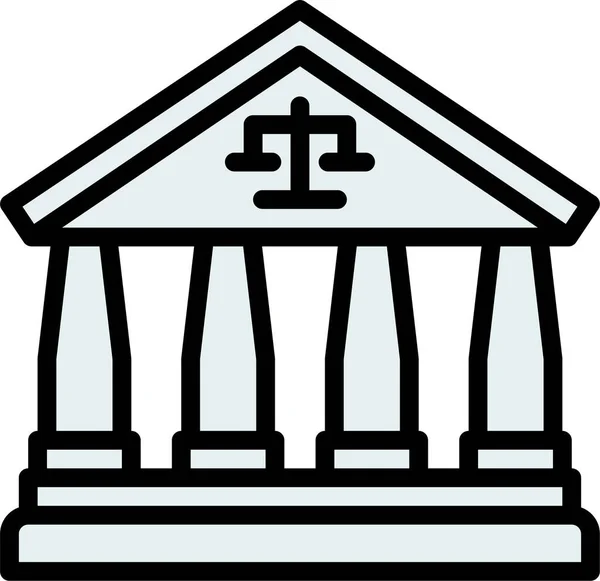 Soudní Soudce Ikona Justice — Stockový vektor