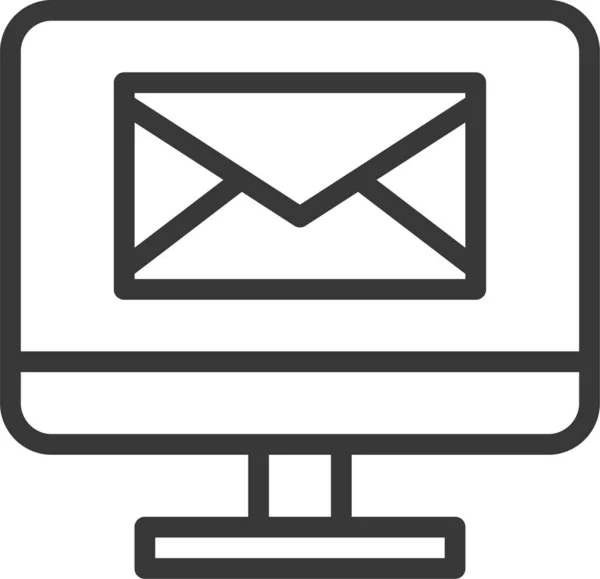 Lieferlogistik Mail Symbol Umriss Stil — Stockvektor