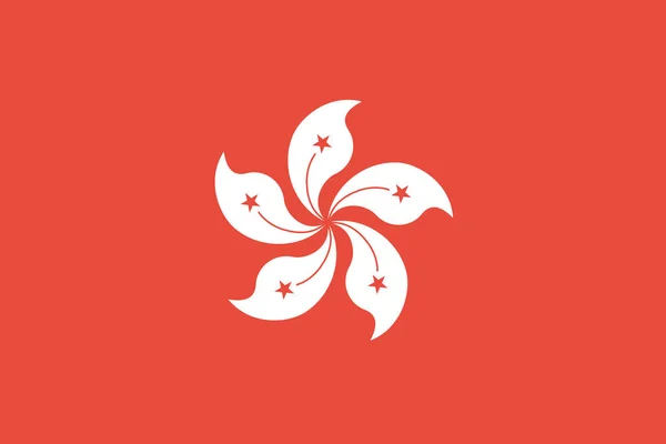 Country Flag Hongkong Icon Flat Style — Stock Vector