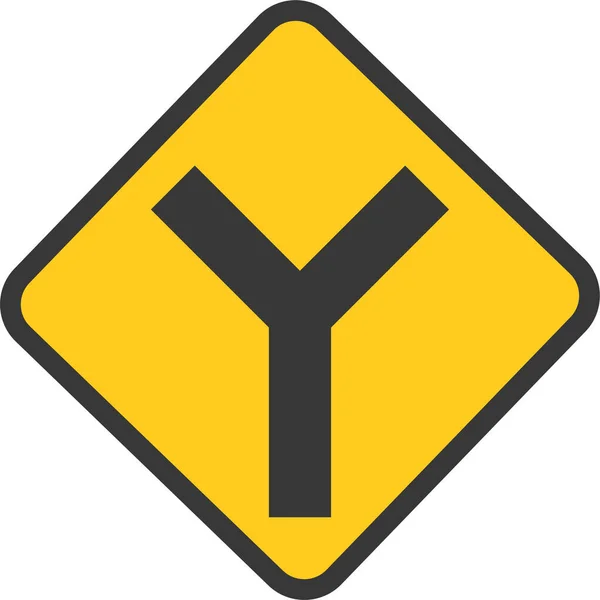 ガイド交差点標識フラットスタイルの道路標識アイコン — ストックベクタ