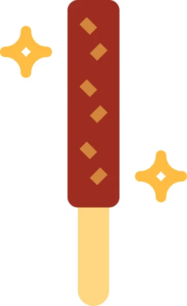 Candies Chocolate Chocolate Stick Icon Flat Style — Stock Vector