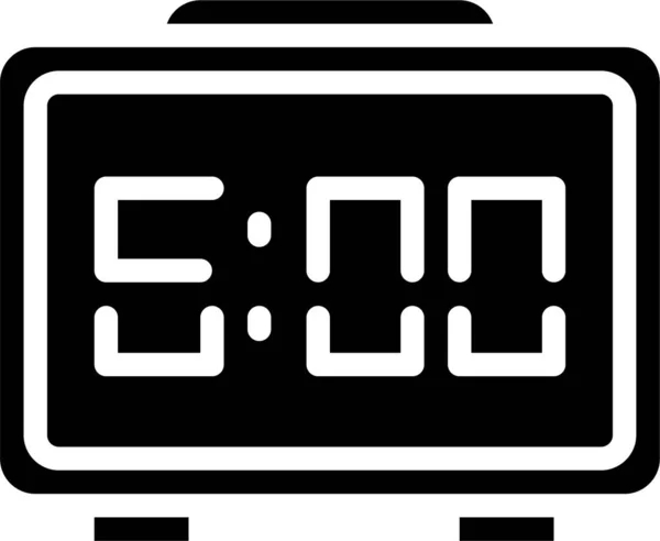 Uhr Datum Digitale Ikone Solidem Stil — Stockvektor