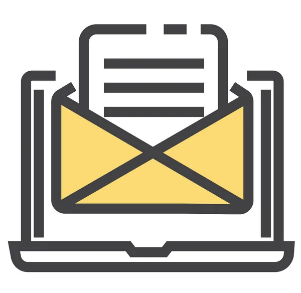 Mail Communication Email Icône Dans Style Filled Outline — Image vectorielle