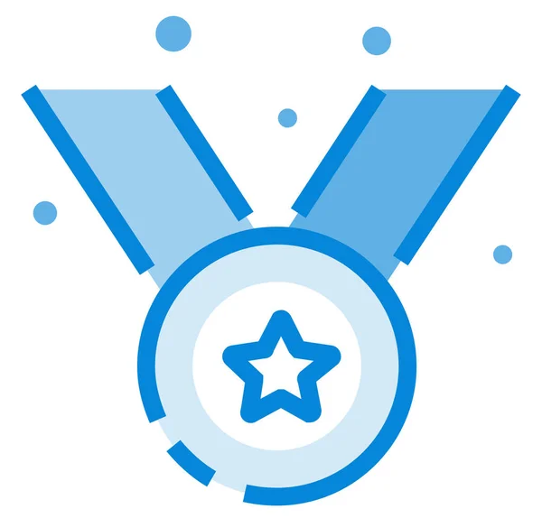 Award Medal Students Icon Filled Outline Style — Stock Vector