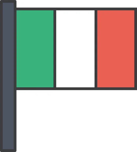記入されたアウトラインスタイルの国ヨーロッパの旗のアイコン — ストックベクタ