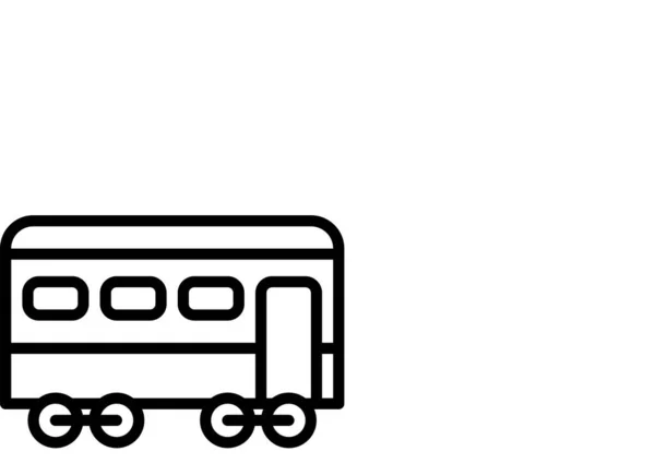 Transport Vehicle Bogie Icon Outline Style — Stock Vector