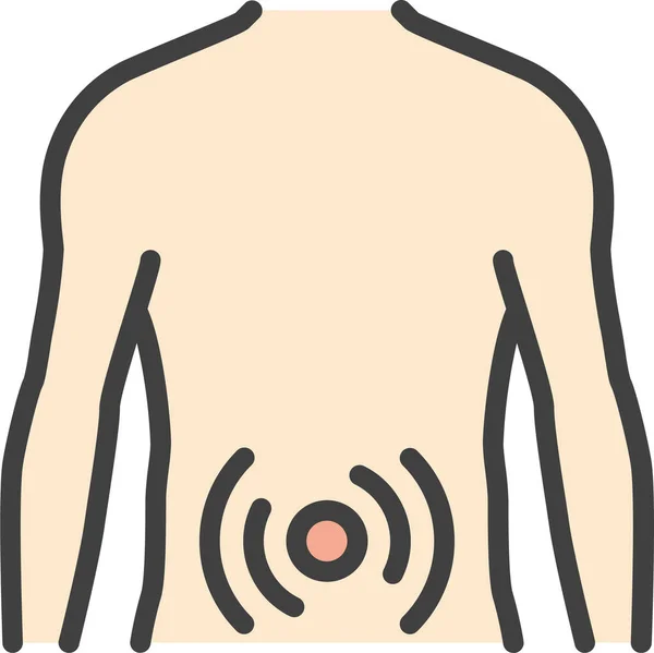 Диарея Желудочно Кишечного Тракта Стиле Заполненного Контура — стоковый вектор