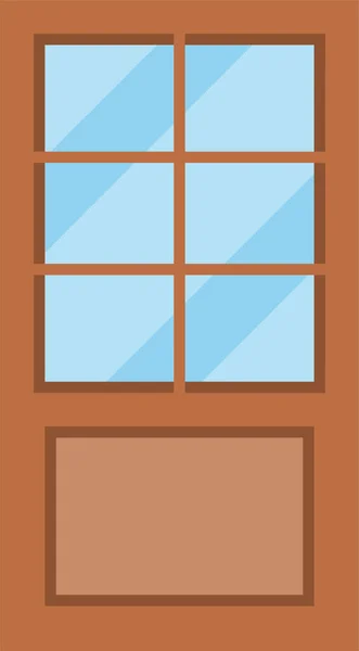 Decoration Door Household Icon Flat Style — Stock Vector