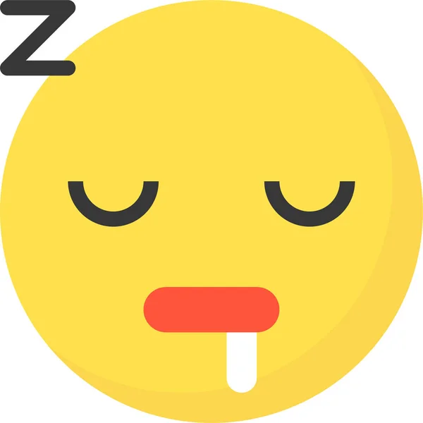 Emoticon Emoticon Expresie Pictogramă Stil Plat — Vector de stoc