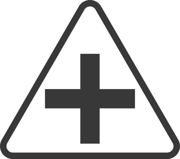 Знак Пересечения Запретительный Знак Дорожного Знака Твердом Стиле — стоковый вектор