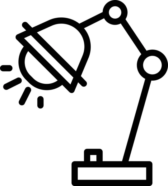 Desk Lamp Lamp Light Icon Outline Style — Stock Vector