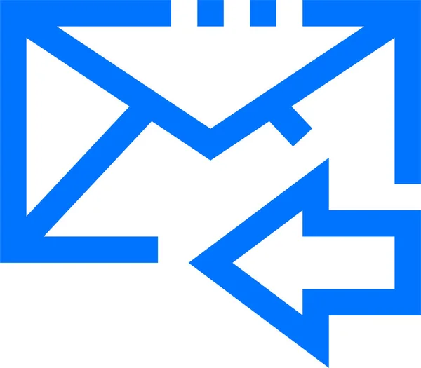 Icône Mail Communication Vers Arrière Dans Style Contour — Image vectorielle