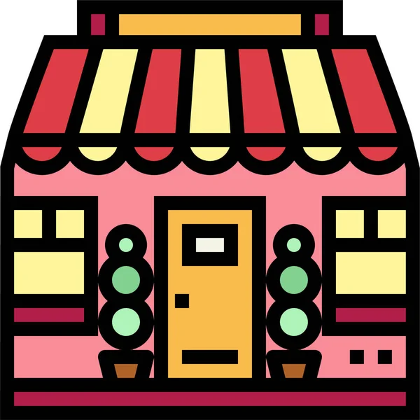 Иконка Ресторана Бизнес Питания Стиле Заполненного Контура — стоковый вектор