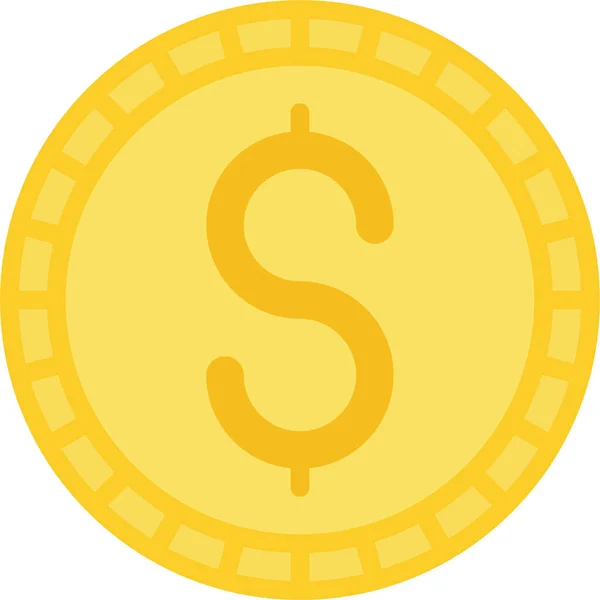 Moneda Moneda Dólar Icono — Vector de stock