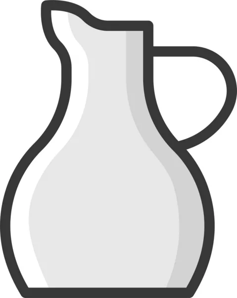 Jug Kitchen Kitchenware Icon Filled Outline Style — Stockvector