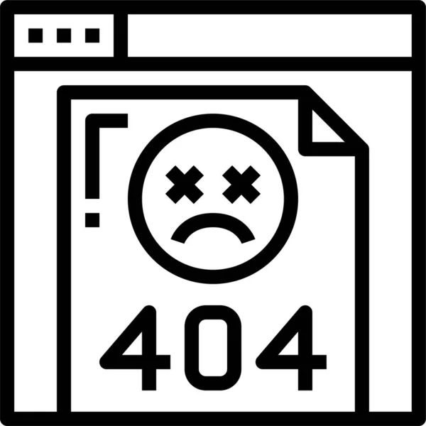 Website Programmering 404 Icoon Het Infrastructuur Categorie — Stockvector
