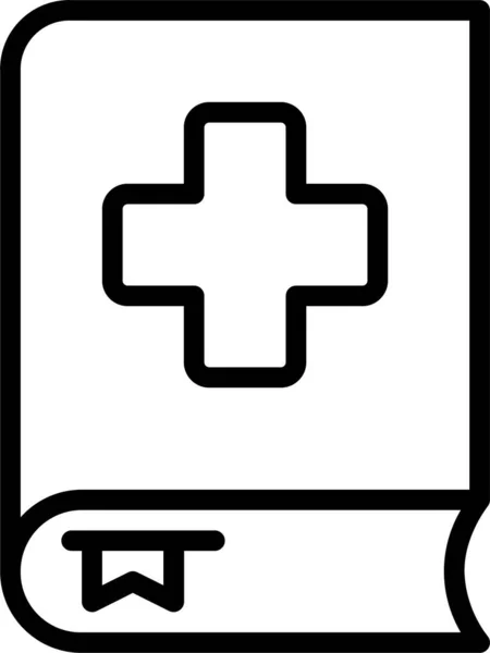 Ikona Książki Medycznej Medycyny — Wektor stockowy