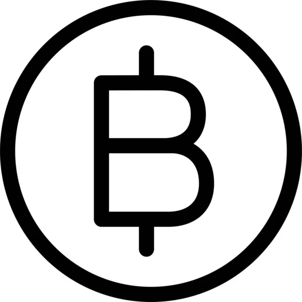 Bitcoin Cash Coin Ikone Umrissen — Stockvektor
