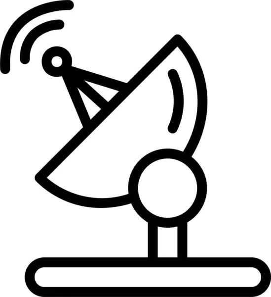 Antena Plato Radar Icono Estilo Del Esquema — Archivo Imágenes Vectoriales