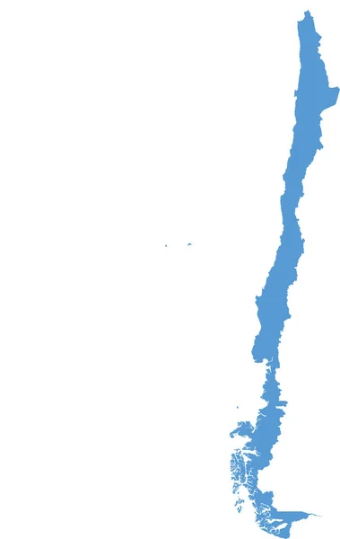 Chile Mappa Paese Icona Stile Solido — Vettoriale Stock