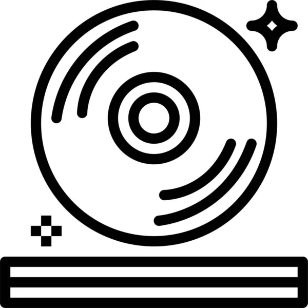 衣類付属品カテゴリのオーディオ音楽レコードアイコン — ストックベクタ