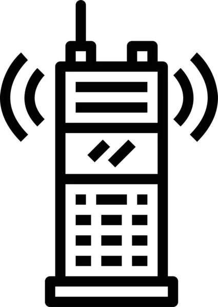 Conversatie Elektronica Radio Icoon Grote Lijnen Stijl — Stockvector