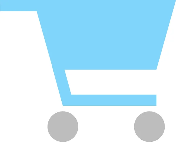 Basket Cart Shopping Icon Flat Style — Stock Vector