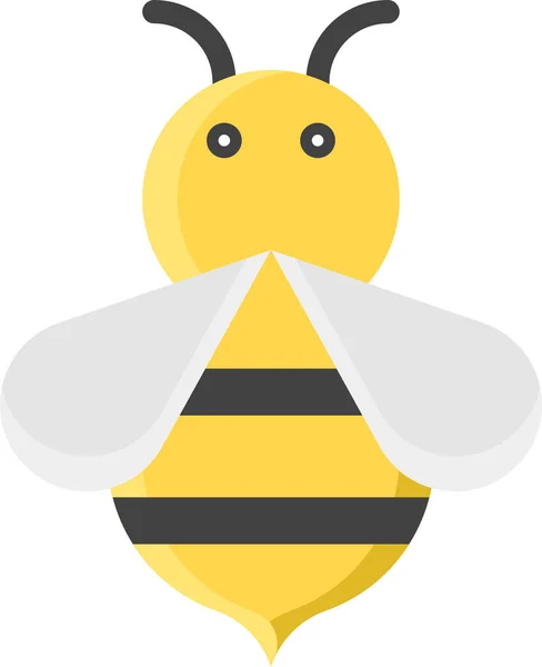 Animal Bee Bug Icono Estilo Plano — Vector de stock