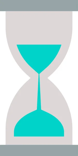 Uhr Sanduhr Zeitsymbol Flachen Stil — Stockvektor