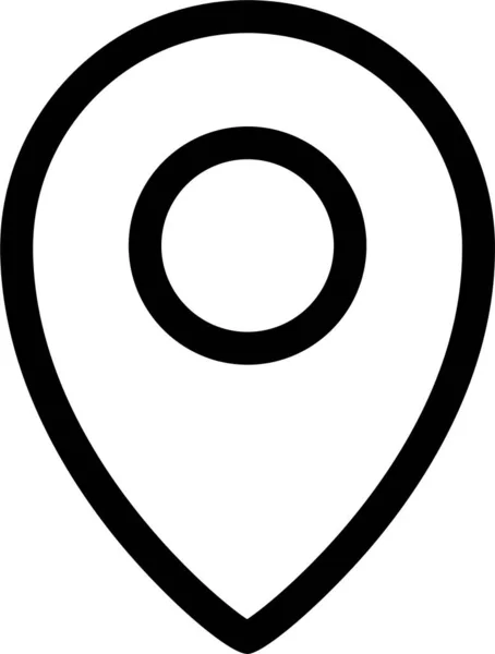 Pfeil Gps Standort Symbol Umrissstil — Stockvektor