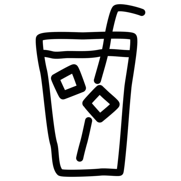 Icono Hielo Bebida Fría — Vector de stock