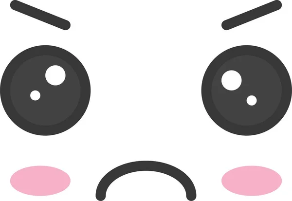 Emoji Emoticon Känslomässig Ikon Fylld Kontur Stil — Stock vektor